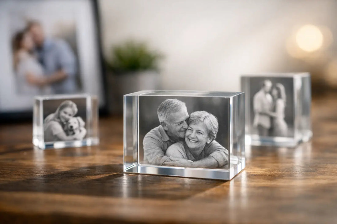 3D foto kristal als blijvende herinnering
