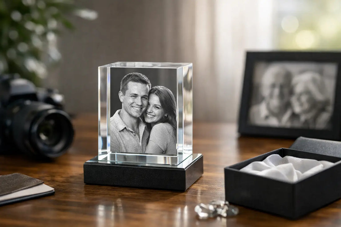 Foto gegraveerd in glas cadeau kiezen