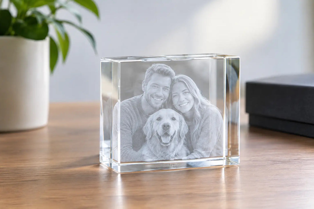 3D kristalblok beoordeling voor uw foto