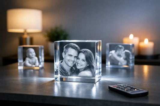 Glasblok met foto verlichting kiezen