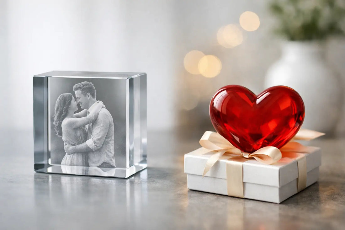 Glasblok versus hartvorm cadeau - wat kies je?