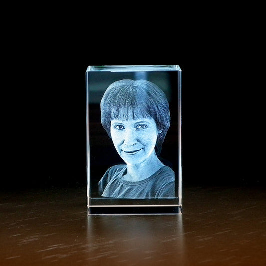 3D portret in glas